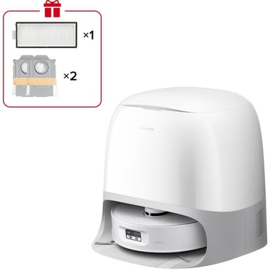 Qrevo Curv 2 FlowX - ROBOROCK Robot Aspirapolvere e Lavapavimenti, Bianco