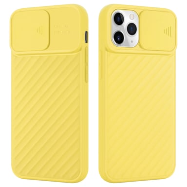 Coque pour Apple iPhone 11 PRO MAX en Mat Jaune Housse de protection Étui en silicone TPU flexible et avec protection pour appareil photo