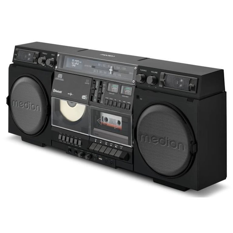 Ghetto Blaster MEDION P66538 – Vintage DAB+/CD/Cassette/USB/MP3 2x10W RMS - vue 6