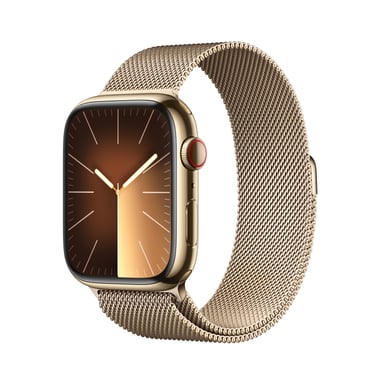 Apple Watch Series 9 45 mm Digital 396 x 484 Pixeles Pantalla táctil 4G Oro Wifi GPS (satélite)