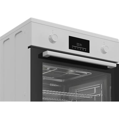 Cuisinière induction posable BEKO FBE69303MWC 4 foyers four chaleur brassée 72 L inox noir