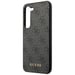 Étui Guess 4G Metal Gold Logo pour Samsung Galaxy S23, gris