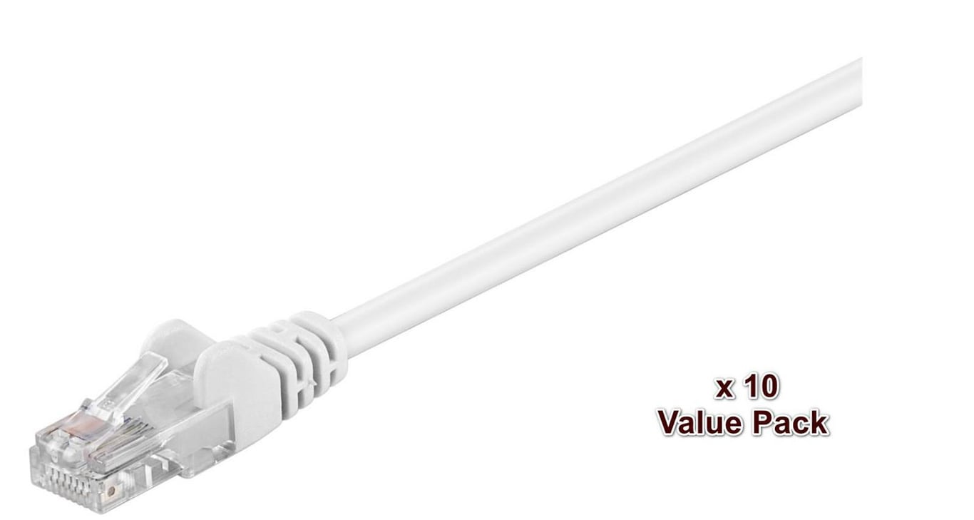 Microconnect V-UTP501WVP câble de réseau Blanc 1 m Cat5e U/UTP (UTP)