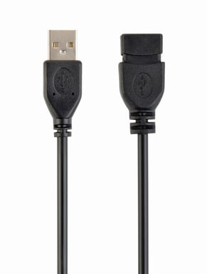 Gembird 1.8m USB 2.0 A M/FM câble USB 1,8 m USB A Noir