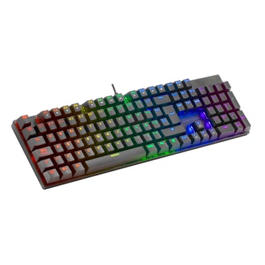 Mars Gaming MK422 Negro Teclado Mecánico Gaming RGB Antighosting Switch Mecánico Rojo Idioma Francés