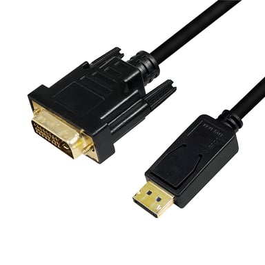 LogiLink CV0130 câble vidéo et adaptateur 1 m DisplayPort DVI Noir