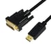 LogiLink CV0130 câble vidéo et adaptateur 1 m DisplayPort DVI Noir