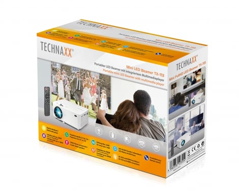 Technaxx TX-113 vidéo-projecteur Projecteur à focale standard 1800 ANSI lumens LCD 1080p (1920x1080) Blanc