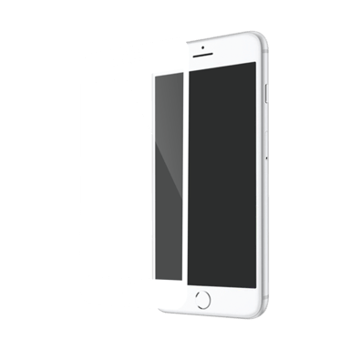 Protector de pantalla de cristal templado de borde a borde para Apple iPhone 6/6s/7/8, Blanco