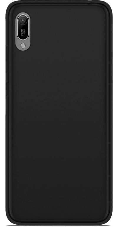 Coque silicone unie compatible Givré Noir Huawei Y6 2019
