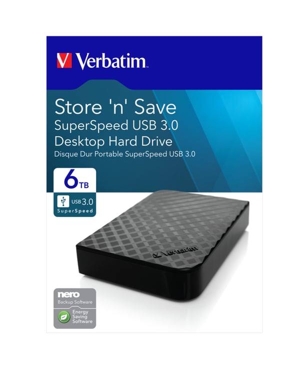 Verbatim Store 'n' Save disque dur externe 6 To Noir