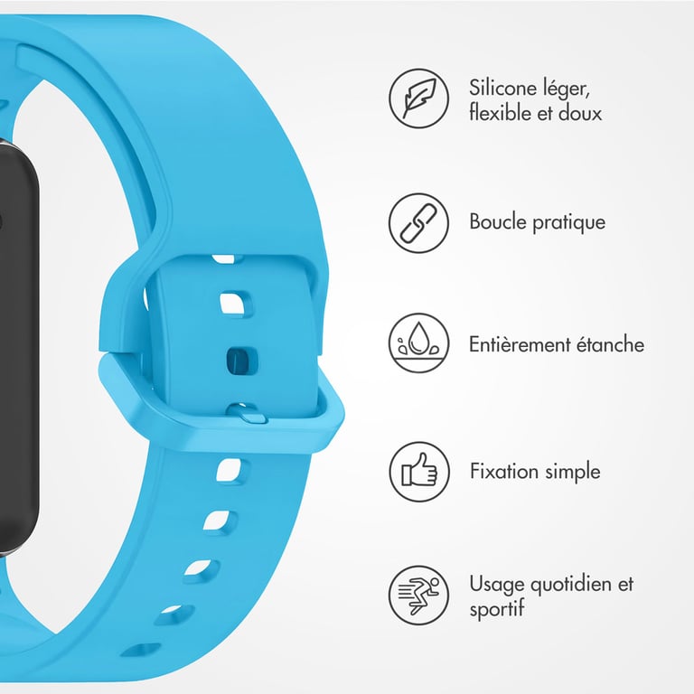 imoshion Bracelet silicone pour Samsung Galaxy Fit 3 - Bleu clair - Neuf