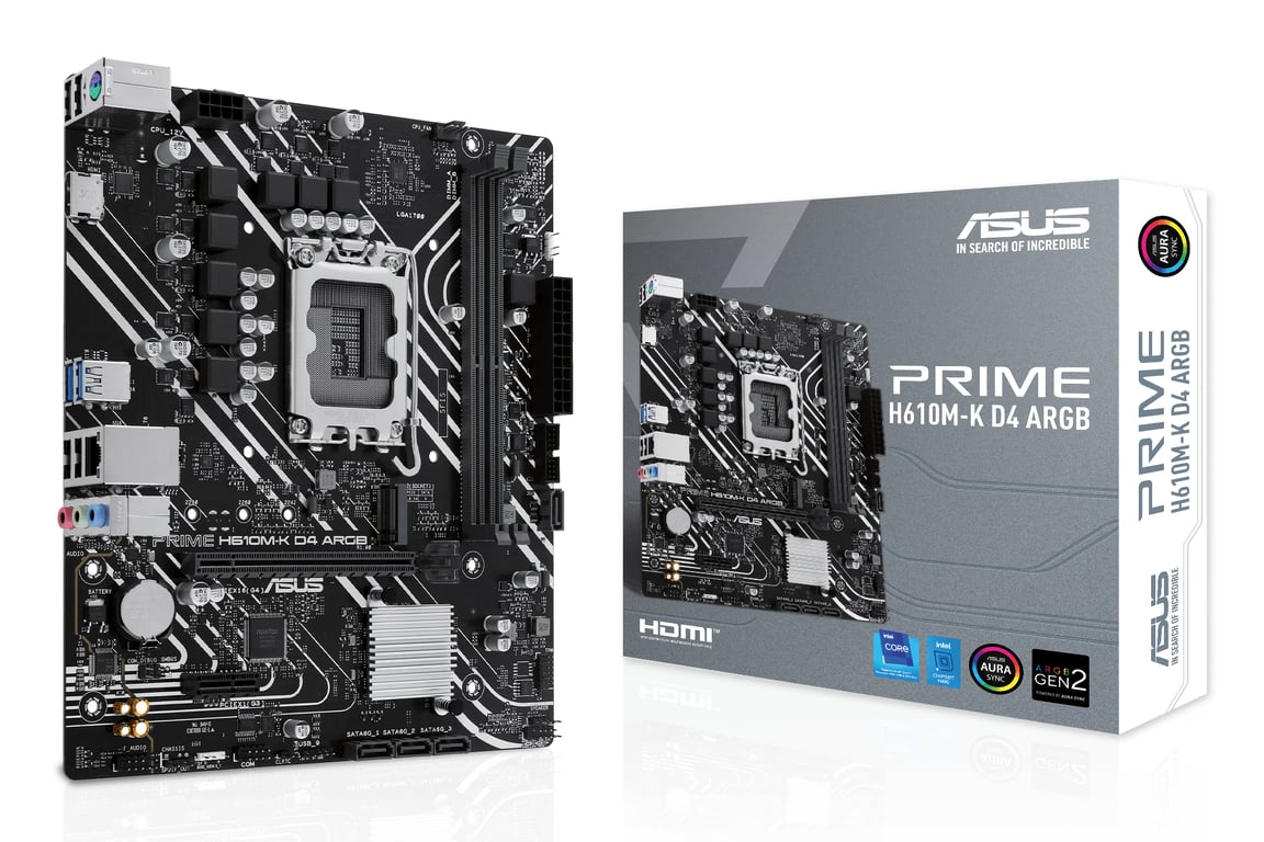 ASUS PRIME H610M K D4 ARGB - vue 2