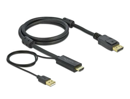 DeLOCK Cable HDMI a DisplayPort 4K 30 Hz 1 m