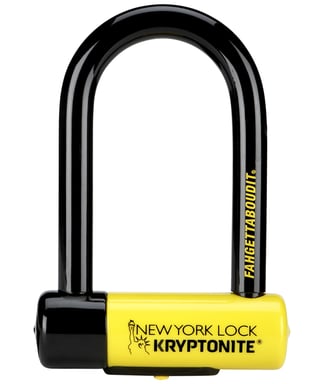 Kryptonite 2178 Candado para bicicletas Negro, Amarillo Candado en U