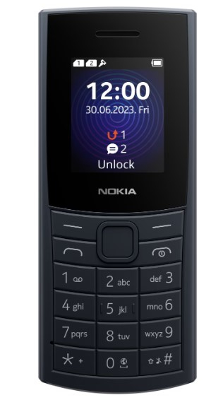Nokia 110 4G (2023) 4,57 cm (1.8 ) 94,5 g Bleu Téléphone numérique - Neuf