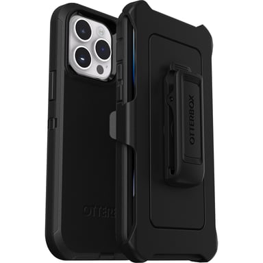OtterBox Defender Coque pour iPhone 14 Pro Max, Antichoc, anti-chute, ultra-robuste, coque de protection, supporte 4x plus de chutes que la norme militaire, Noir, livré sans emballage