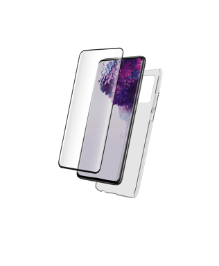 Pack 2 en 1 Coque Samsung Galaxy S20 Souple Transparente + Protège écran 3D Bigben