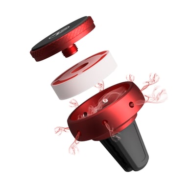 FreshDot Soporte magnético para teléfono de coche, kit de perfume Bubble Gum, soporte para rejilla de ventilación, rojo