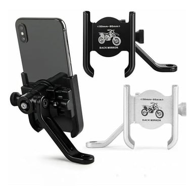 Support de téléphone portable pour moto - Blanc