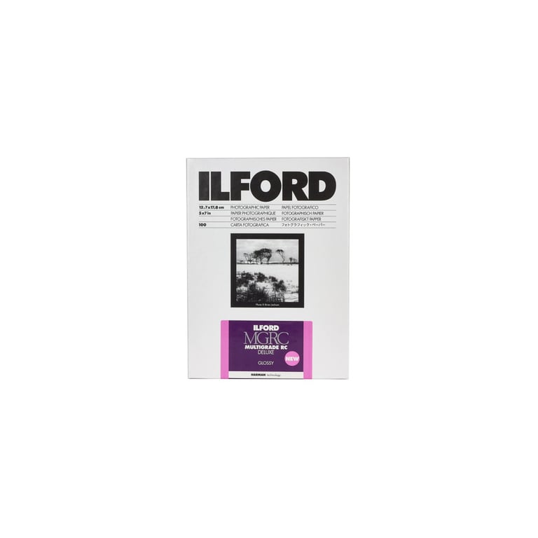 Papier photo et ILFORD MGRC Multigrade RC Deluxe 12 7 x 17 8 cm 100 feuilles Neuf