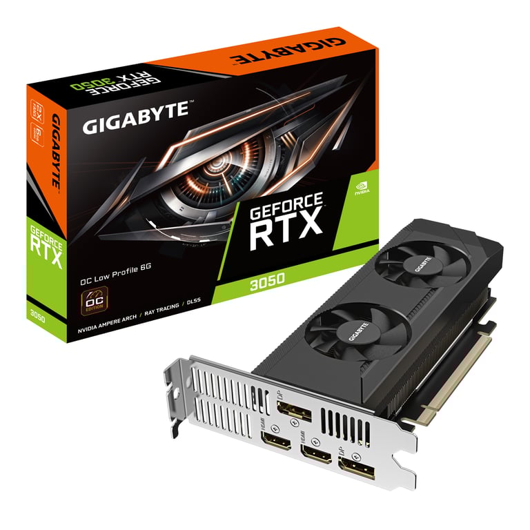 GIGABYTE GeForce RTX 3050 OC Low Profile 6G NVIDIA 6 Go GDDR6 Neuf