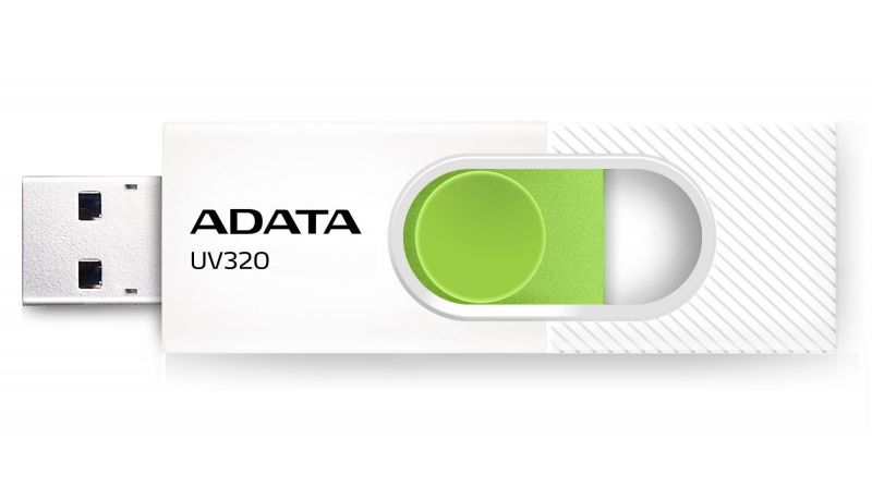 ADATA UV320 lecteur USB flash 32 Go USB Type-A 3.2 Gen 1 (3.1 Gen 1) Vert, Blanc - Neuf