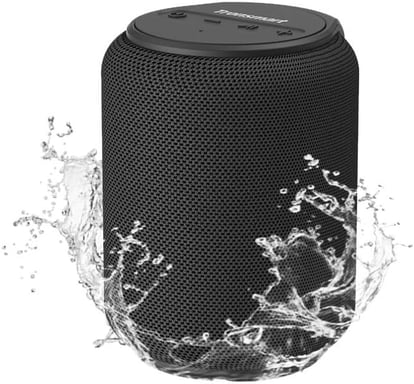 Tronsmart Haut-parleurs Bluetooth, T6 Mini Haut-parleur Ultra Portable 15W avec 24 heures de lecture, Bon Basse, Étanche IPX6, Bluetooth 5.0, Appairage Stéréo Sans Fil, Assistant Vocal, Microphone Intégré.