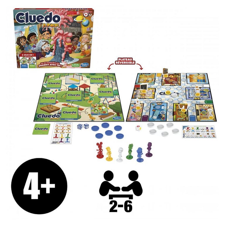 Cluedo Junior 2 en 1 - Jeu de Société Éducatif pour Enfants - Excellent état