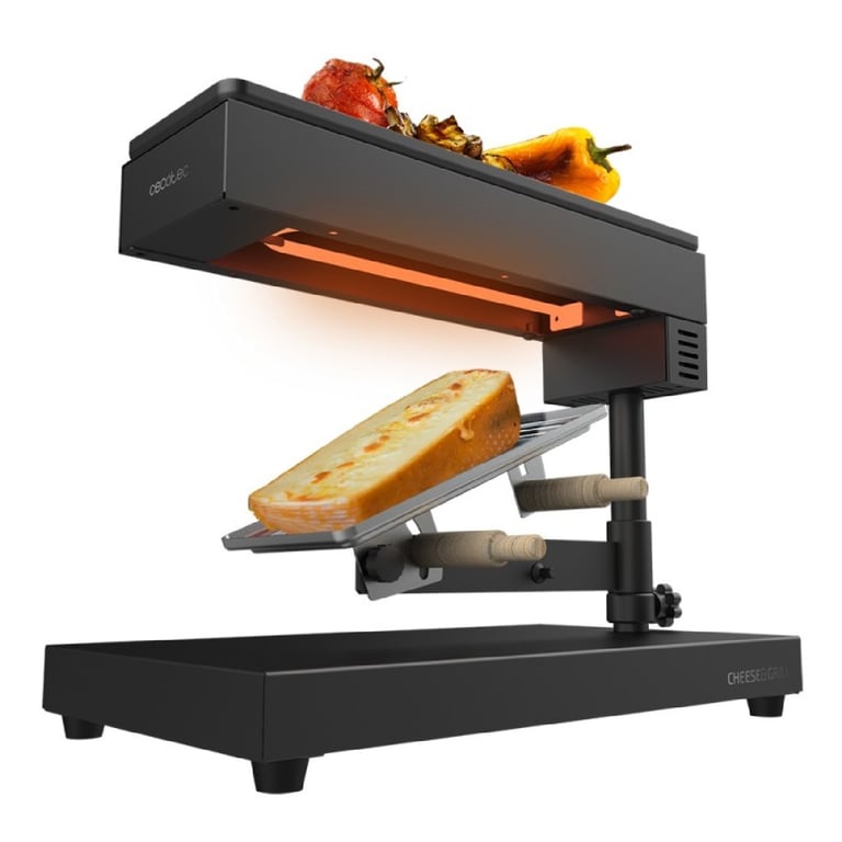 Appareil À Raclette Cecotec Cheese&Grill 6000 – 600 W, Fonction Gril, Acier Inox - vue 2