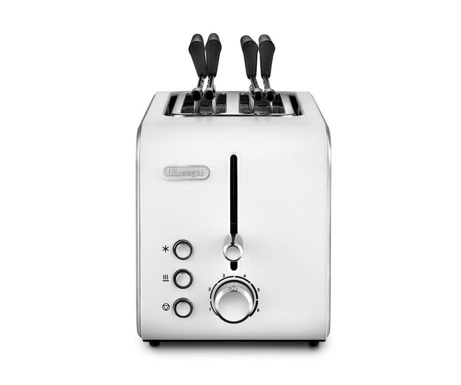 Grille-Pain DeLonghi CTX2203.W – 2 Fentes, Décongélation, Tiroir Ramasse-Miettes - vue 4