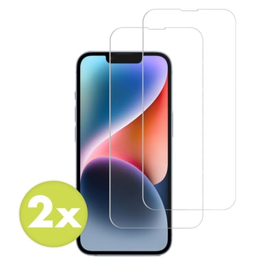 Accezz Protection d'écran en verre trempé 2-pack pour Apple iPhone 13 / 13 Pro / 14 / 16e