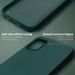 Moozy Lifestyle. Custodia progettata per Samsung A51, verde scuro - Custodia in silicone liquido con finitura opaca e rivestimento in morbida microfibra.