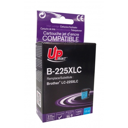 Cartouche compatible Brother LC225XLC Cyan - vue 2