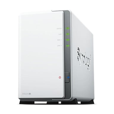 NAS Synology Diskstation DS220J/ 2 Baies 3.5''- 2.5''/ 512 Mo DDR4/ Format Tour
