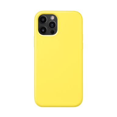 Carcasa de gel de silicona suave a prueba de golpes para Apple iPhone 12/12 Pro, amarillo limonada