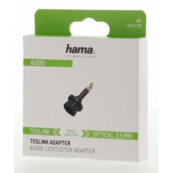 Hama 00205178 ODT Toslink 3,5 mm cambio di genere del cavo Nero