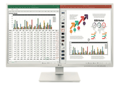 LG 27BK550YP W - vue 2