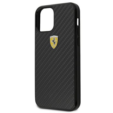 Funda Ferrari para iPhone 12 mini 5,4'' en carbono real sobre la pista