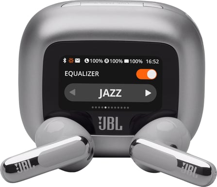 Live Flex 3 avec réduction de bruit - Ecouteurs sans fil Bluetooth JBL, Argent