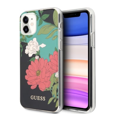 Guess iPhone 11 funda negra N°1 Colección Flower