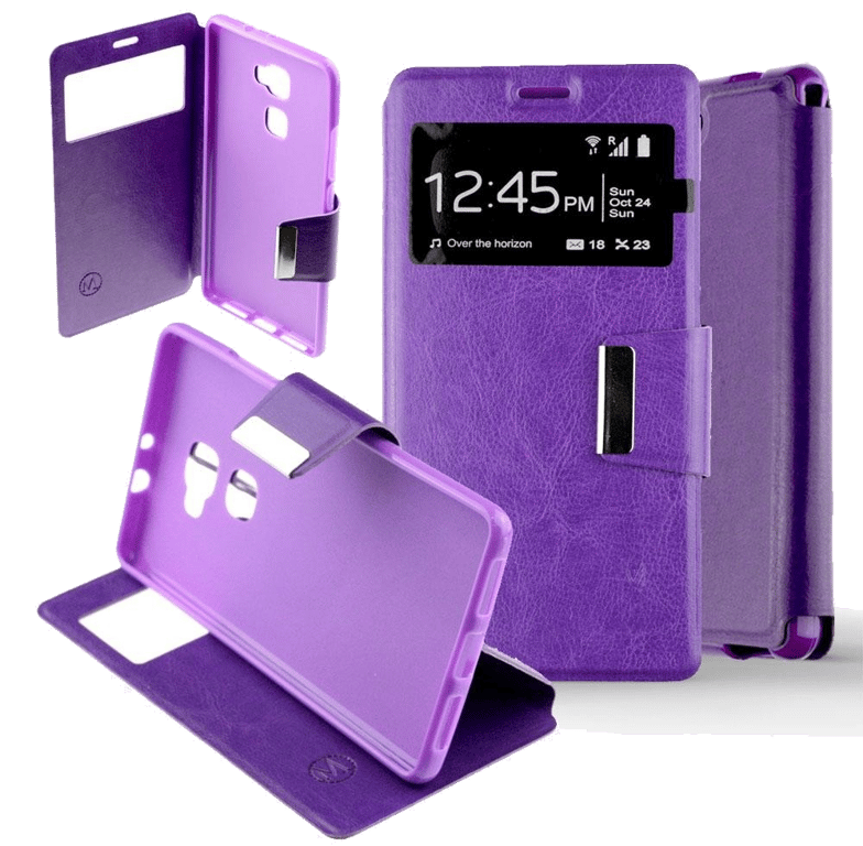 Etui Folio compatible Violet Huawei Mate S