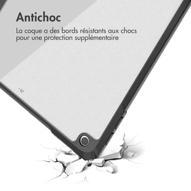 imoshion Coque tablette rigide Trifold pour Apple iPad 9 (2021) 10.2 pouces / iPad 8 (2020) 10.2 pouces / iPad 7 (2019) 10.2 pouces - Noir