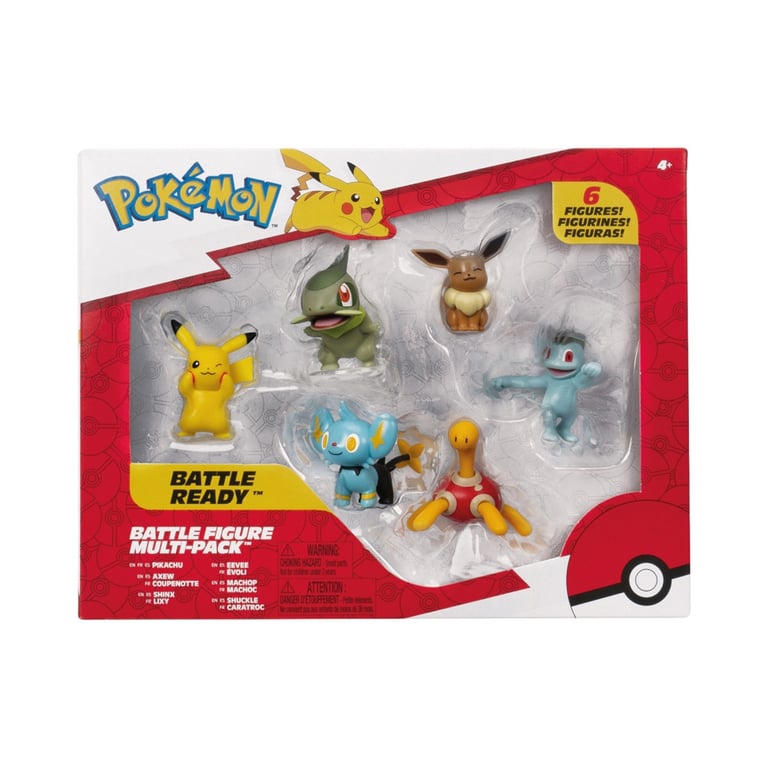 Figurines Pokémon JAZWARES Battle Figure Multipack 6 figurines peintes 5 cm Jaune Neuf - vue 1