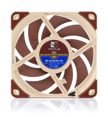 Noctua Ventilateur additionnel NF-A12x25 120 mm 1900 tr/min avec adaptateur USB et anti-vibration Beige - vue 3