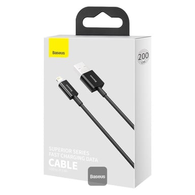 Cavo di ricarica e trasferimento Fast USB-Lightning 2,4A 2m