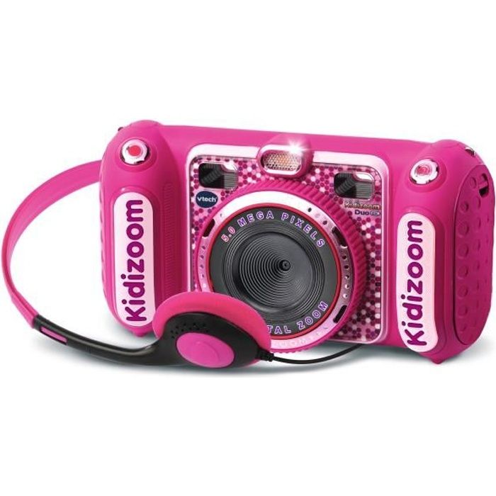 Appareil photo numérique pour enfants Vtech Kidizoom Duo DX rose avec filtres dynamiques et jeux en réalité augmentée - 3 à 12 ans - Neuf