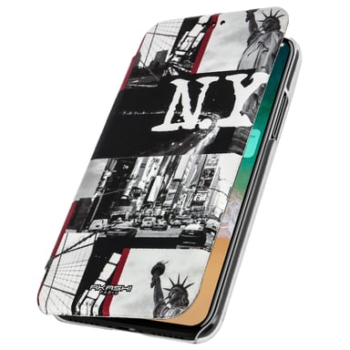 Akashi Nueva York Universal Apple iPhone X / XS Cartera - Multicolor