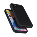 Custodia antiurto in morbido silicone gel per Apple iPhone 12/12 Pro, nero satinato