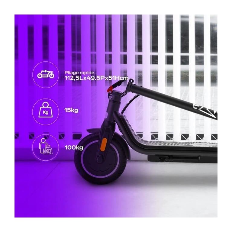 Trottinette Électrique EZWAY EX85 – Moteur 300W, Autonomie 20 km - vue 4